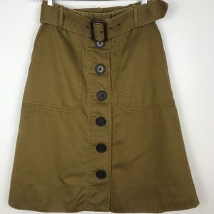 J. Crew Cavalry Skirt Size 00